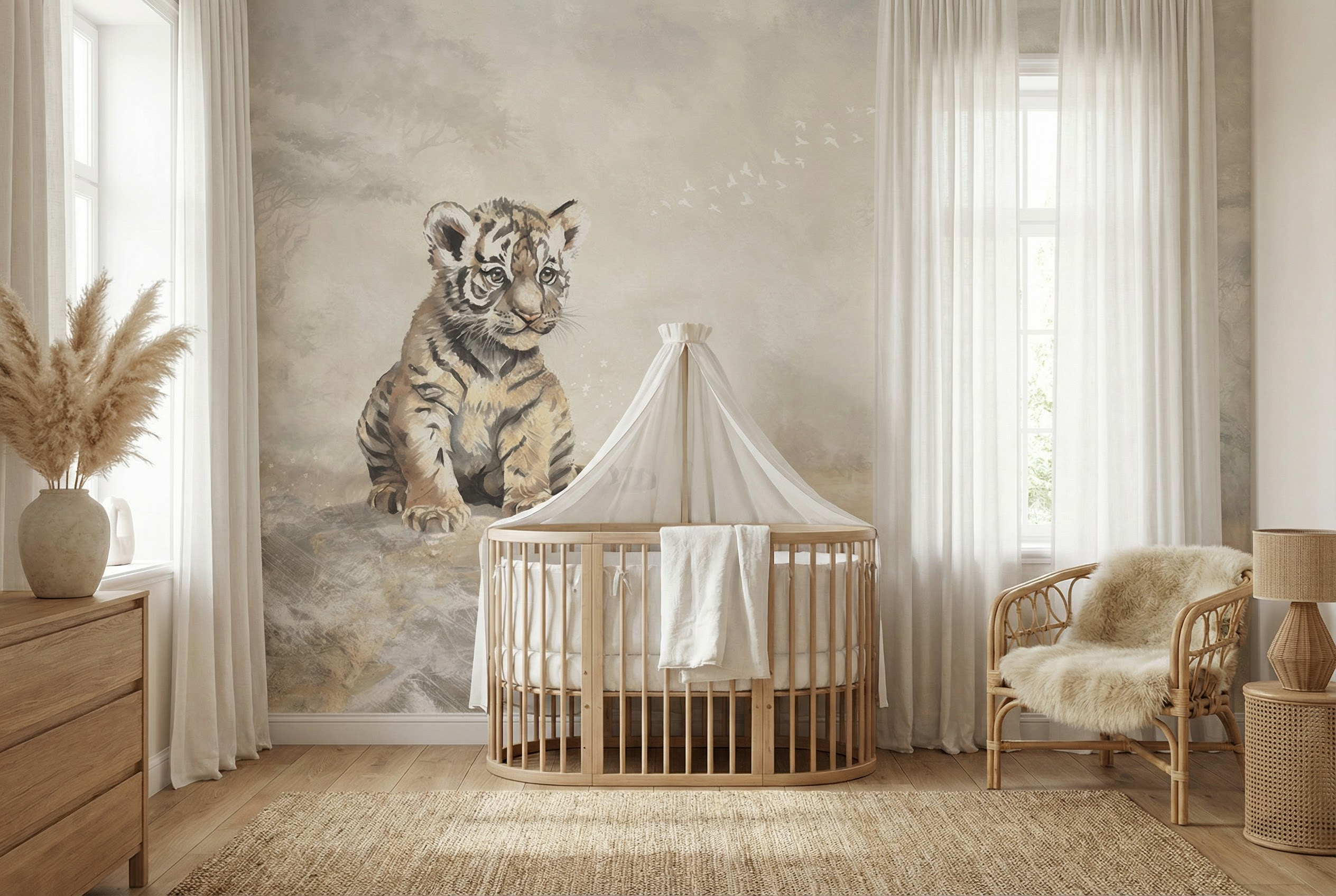 Behang Tijger
