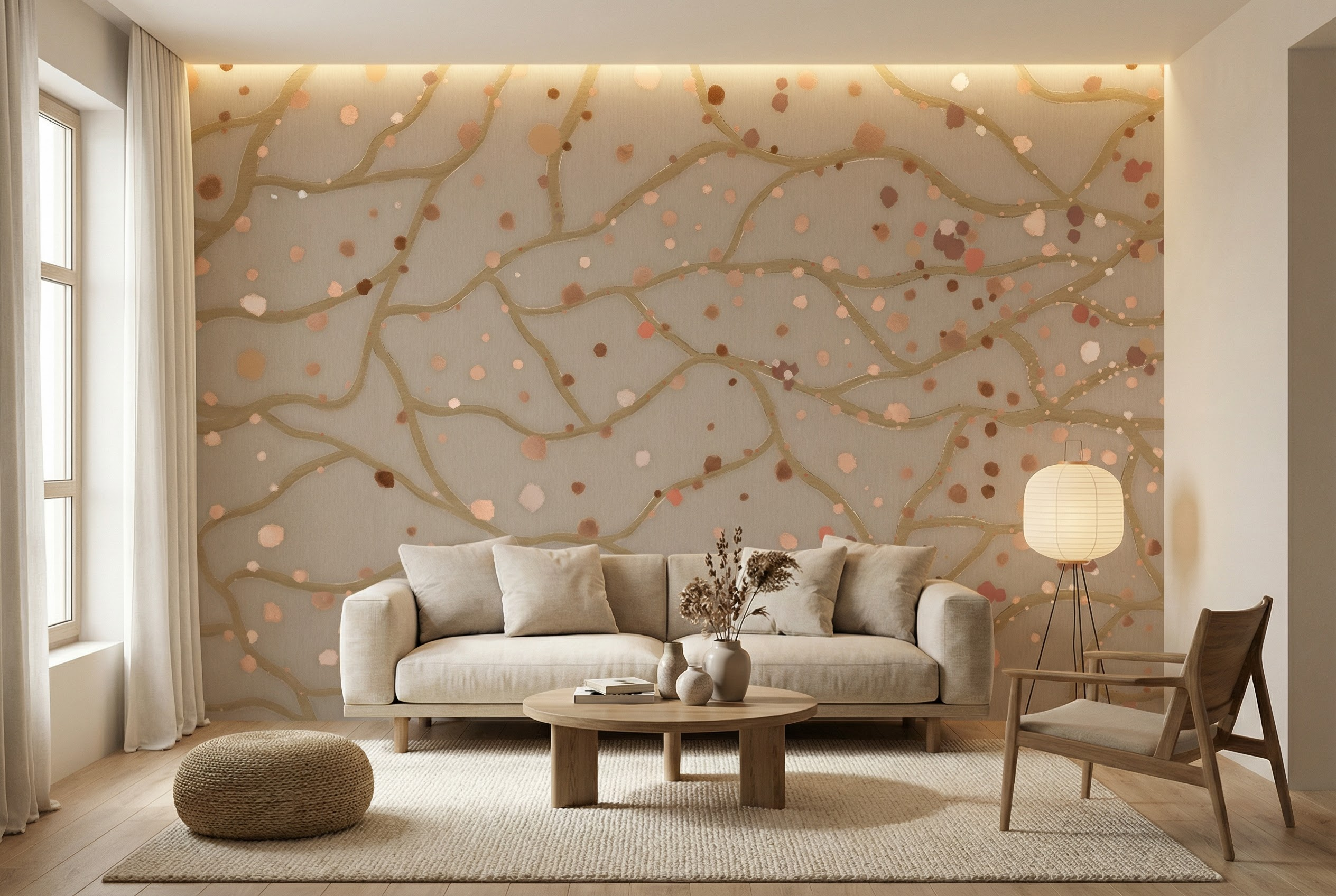 Behang Blush Dots | Clay