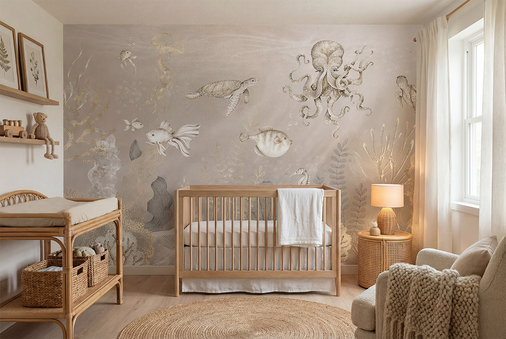 Behang Onderzee | Beige