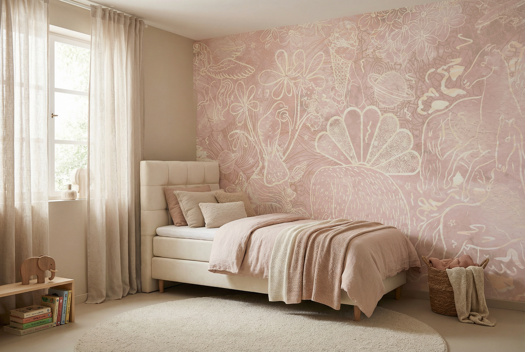 Behang Happy Days | Roze