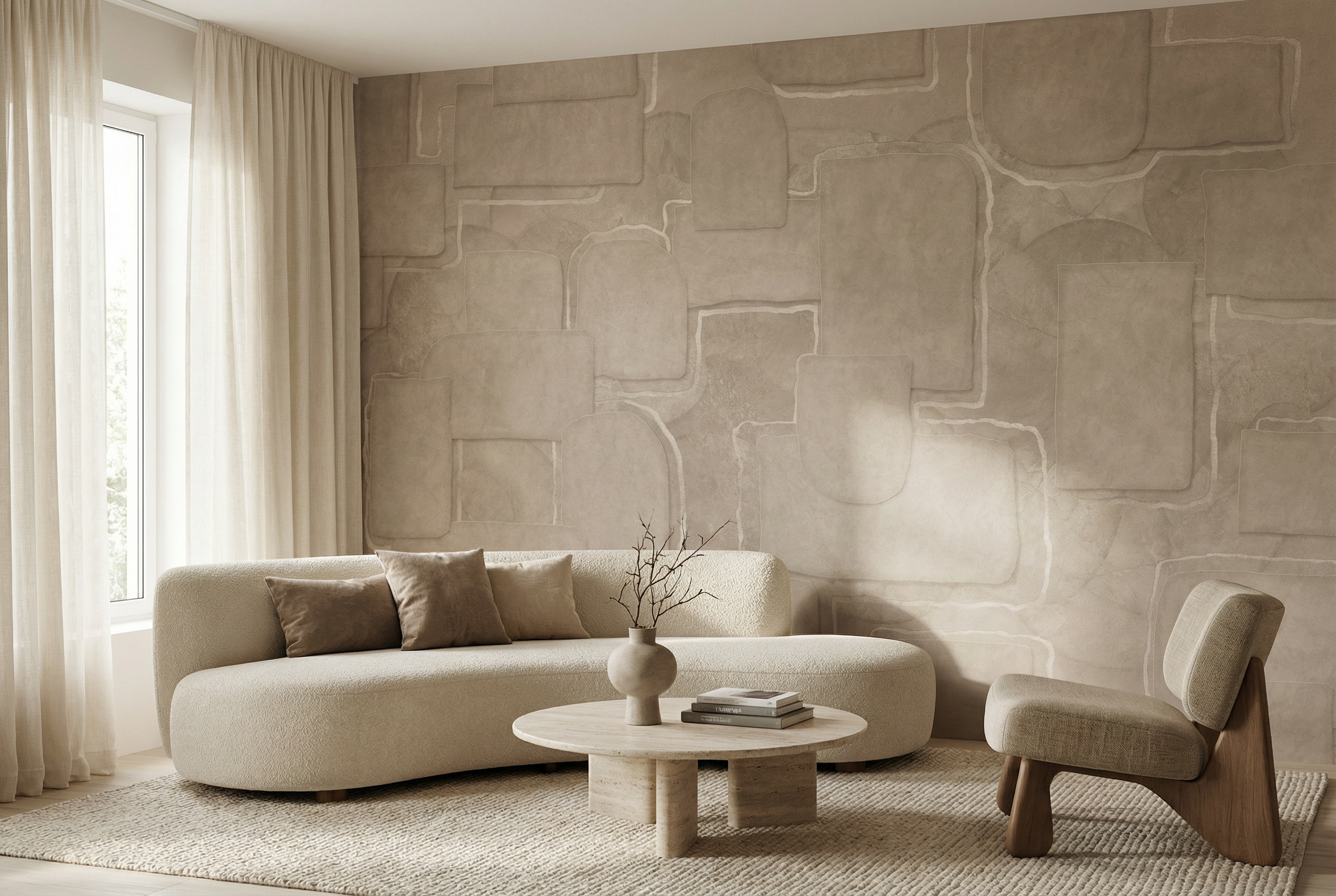 Behang Clay Sand