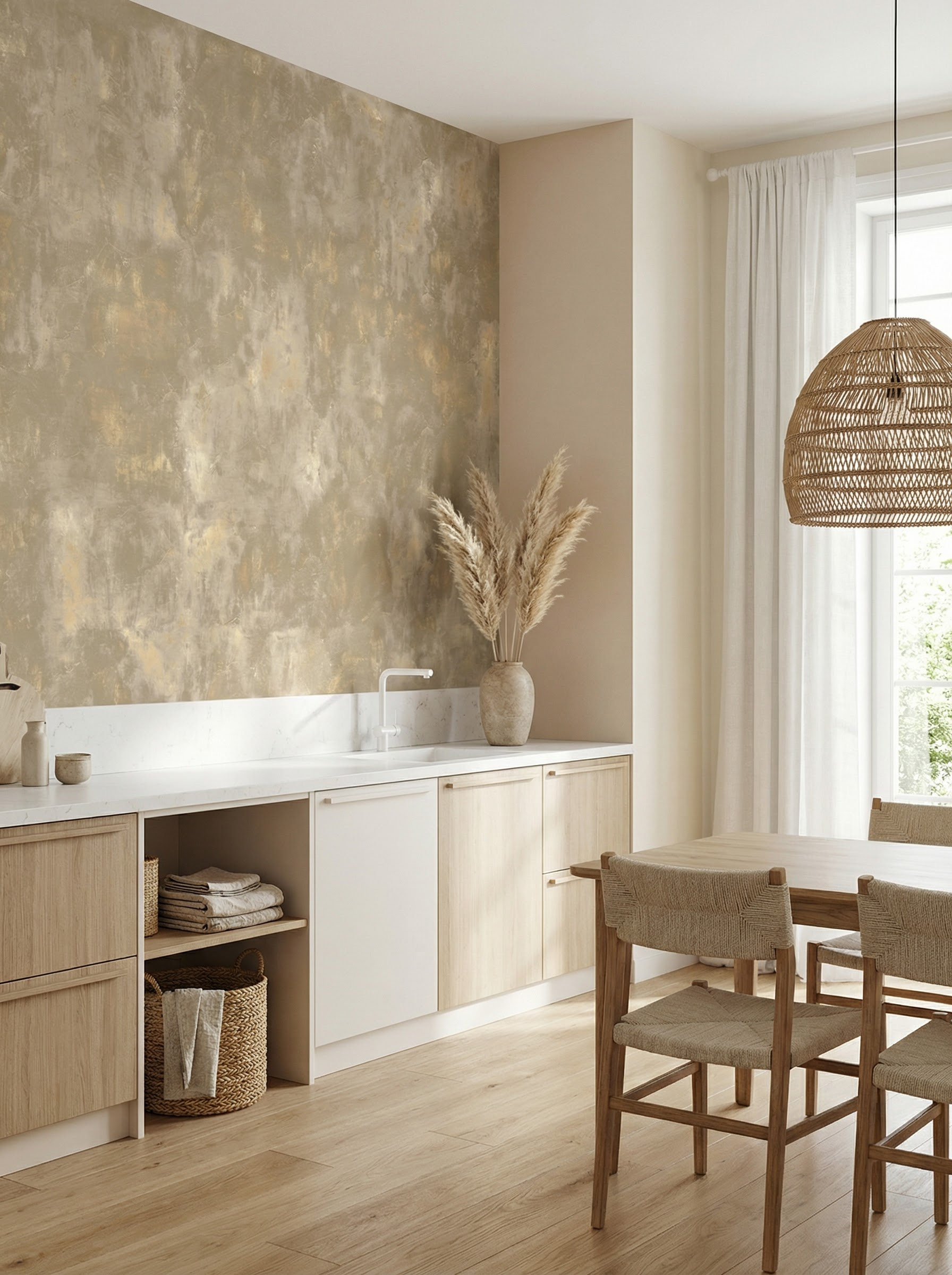 Behang Concrete Gold | Lichtbruin
