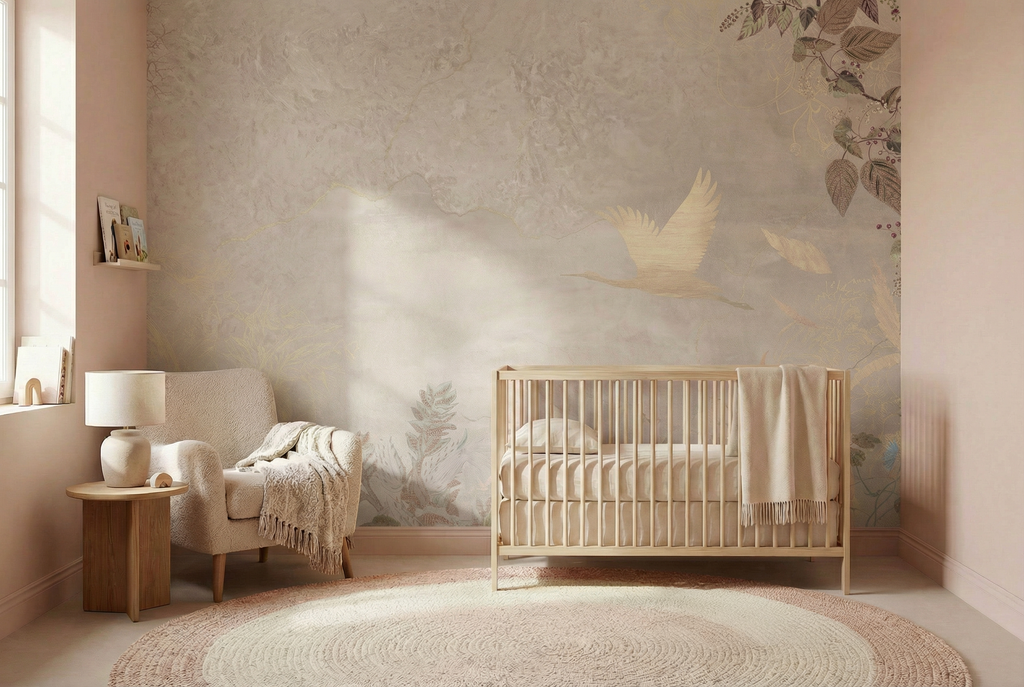 Behang Morning Bird | Beige