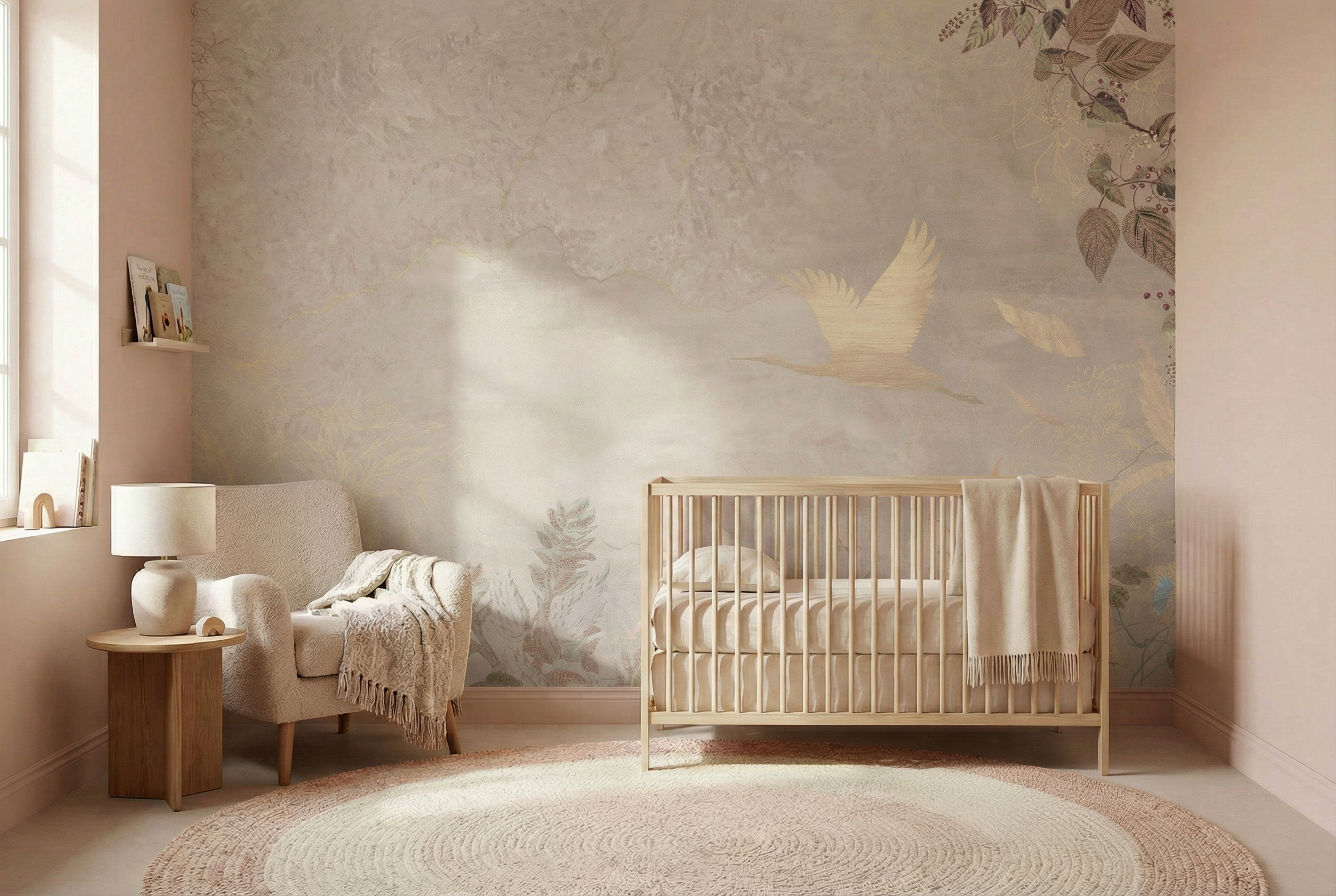 Behang Morning Bird | Beige