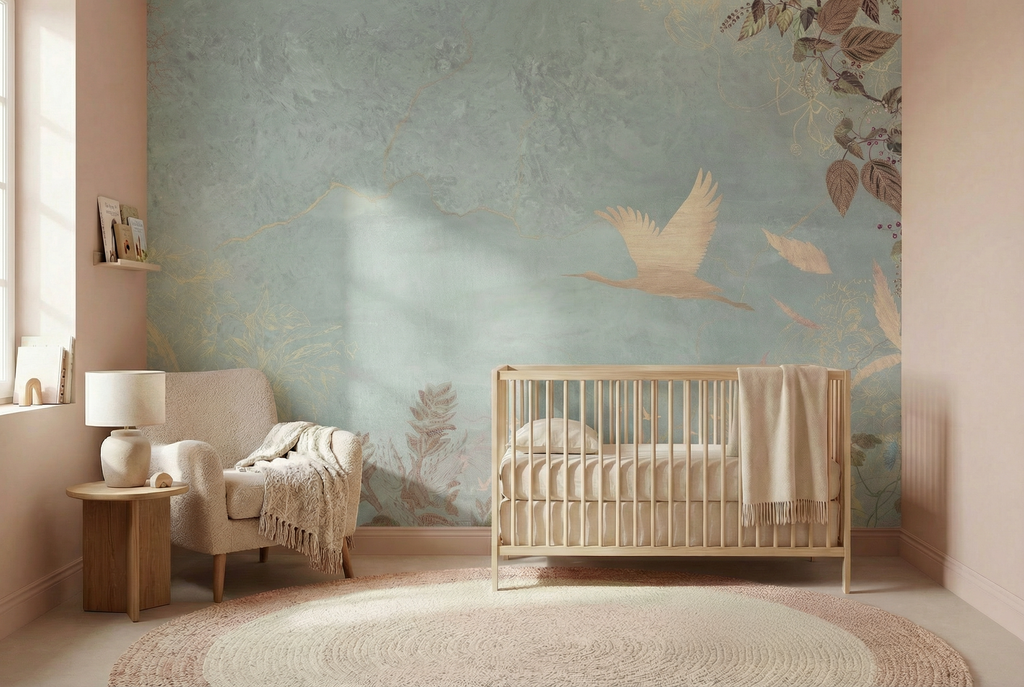 Behang Morning Bird | Mint
