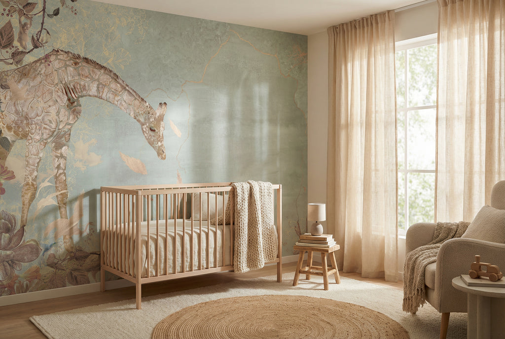 Behang Giraffe | Mint