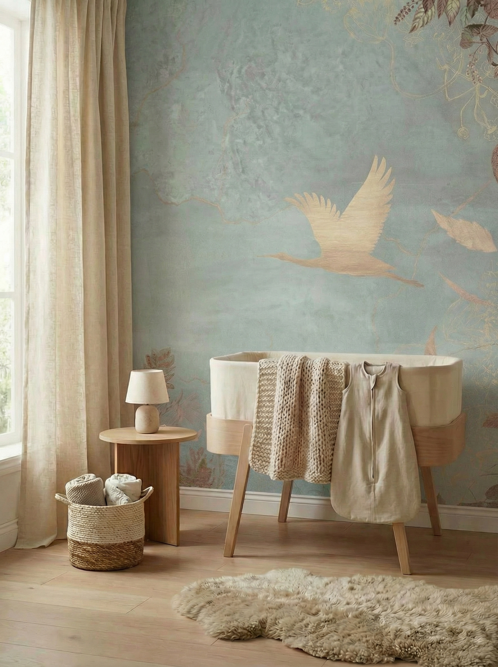 Behang Morning Bird | Mint