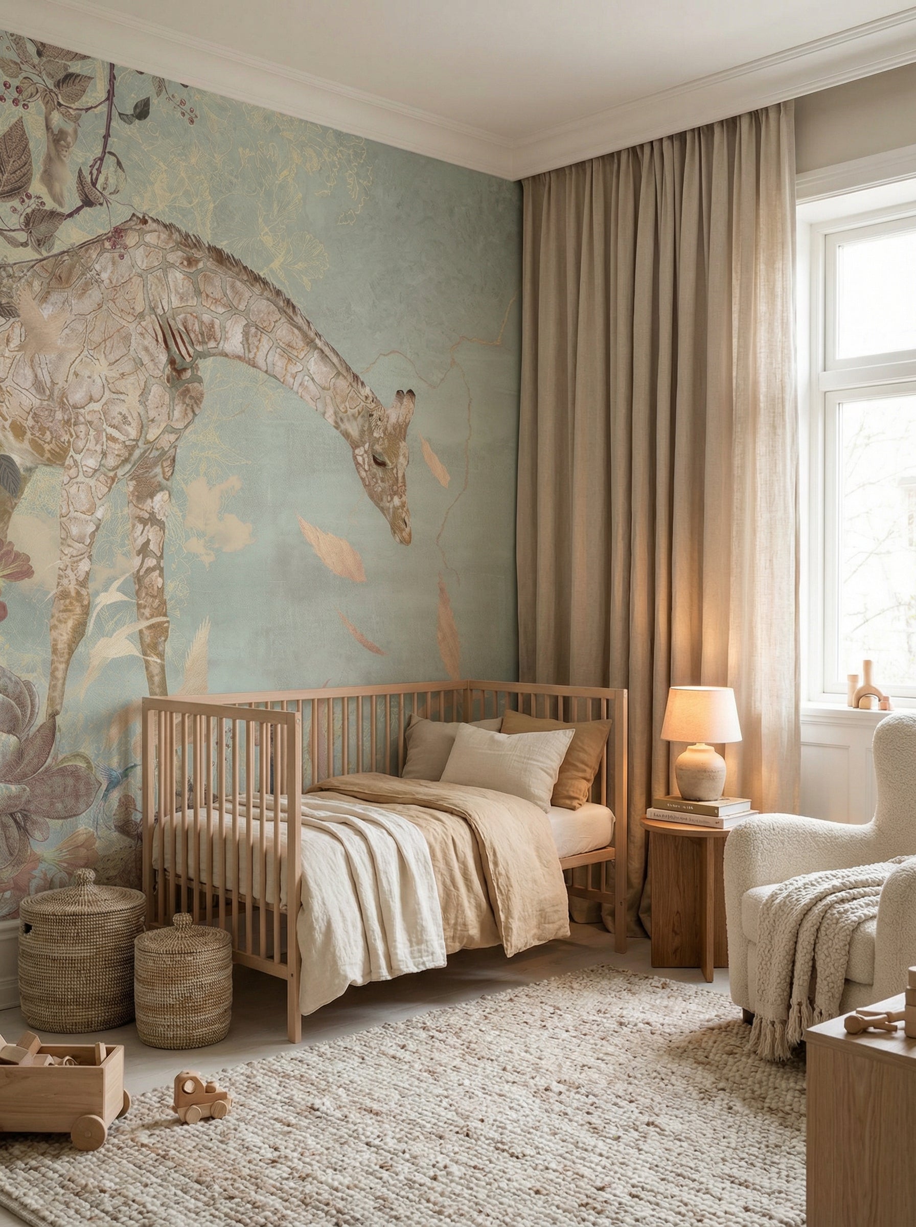 Behang Giraffe | Mint