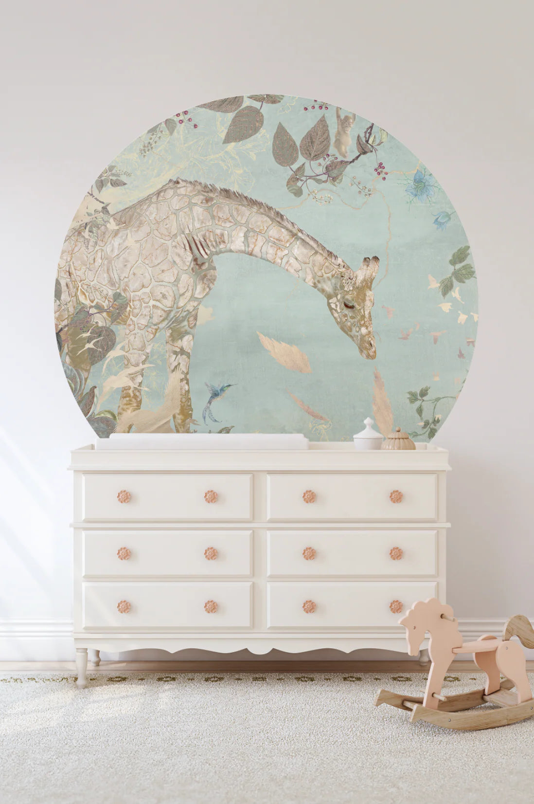 Behangcirkel Giraffe | Mint
