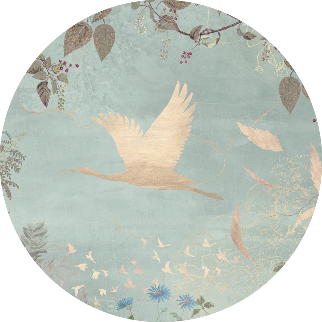 Behangcirkel Morning Bird | Mint