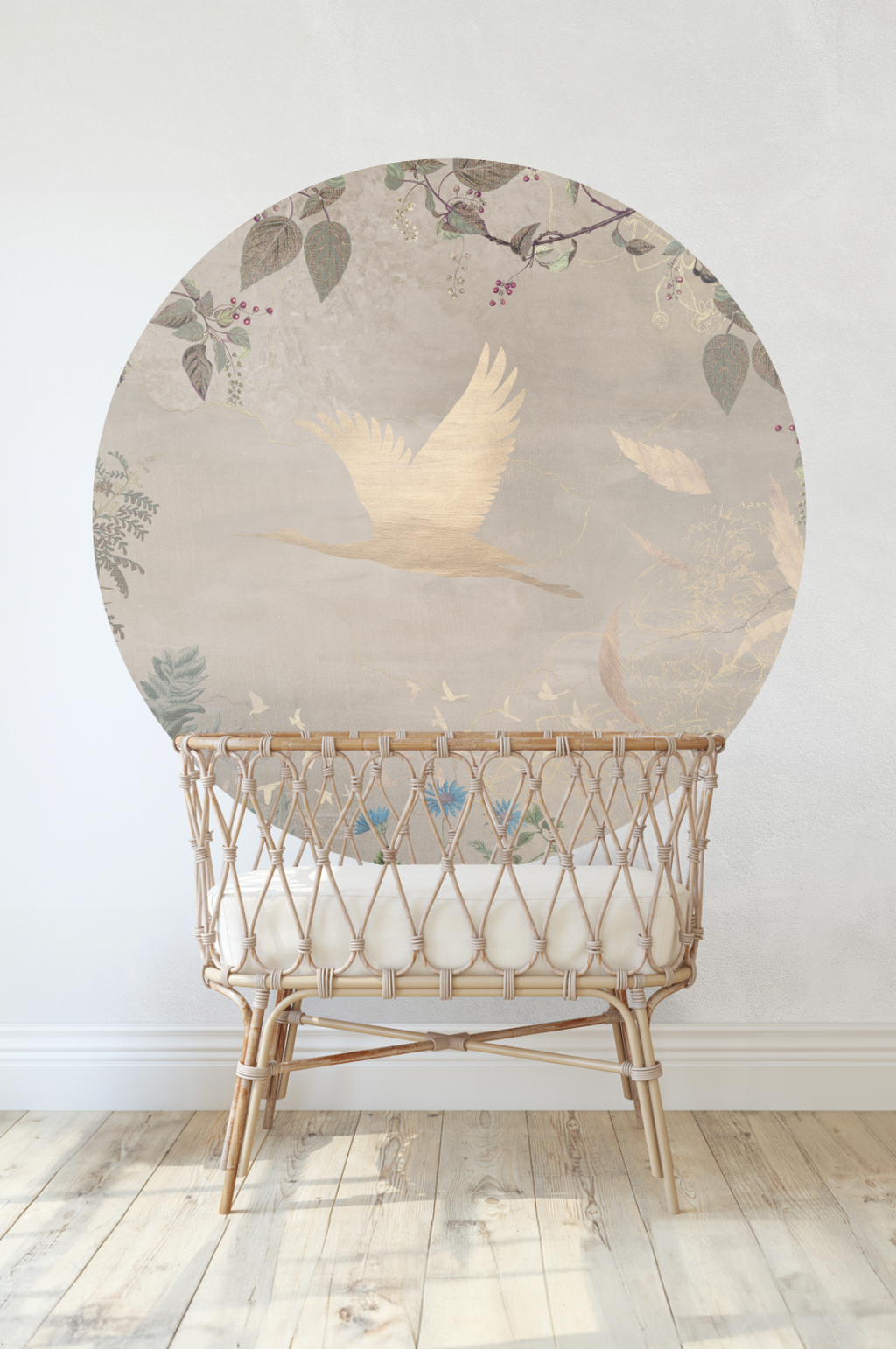 Behangcirkel Morning Bird | Beige
