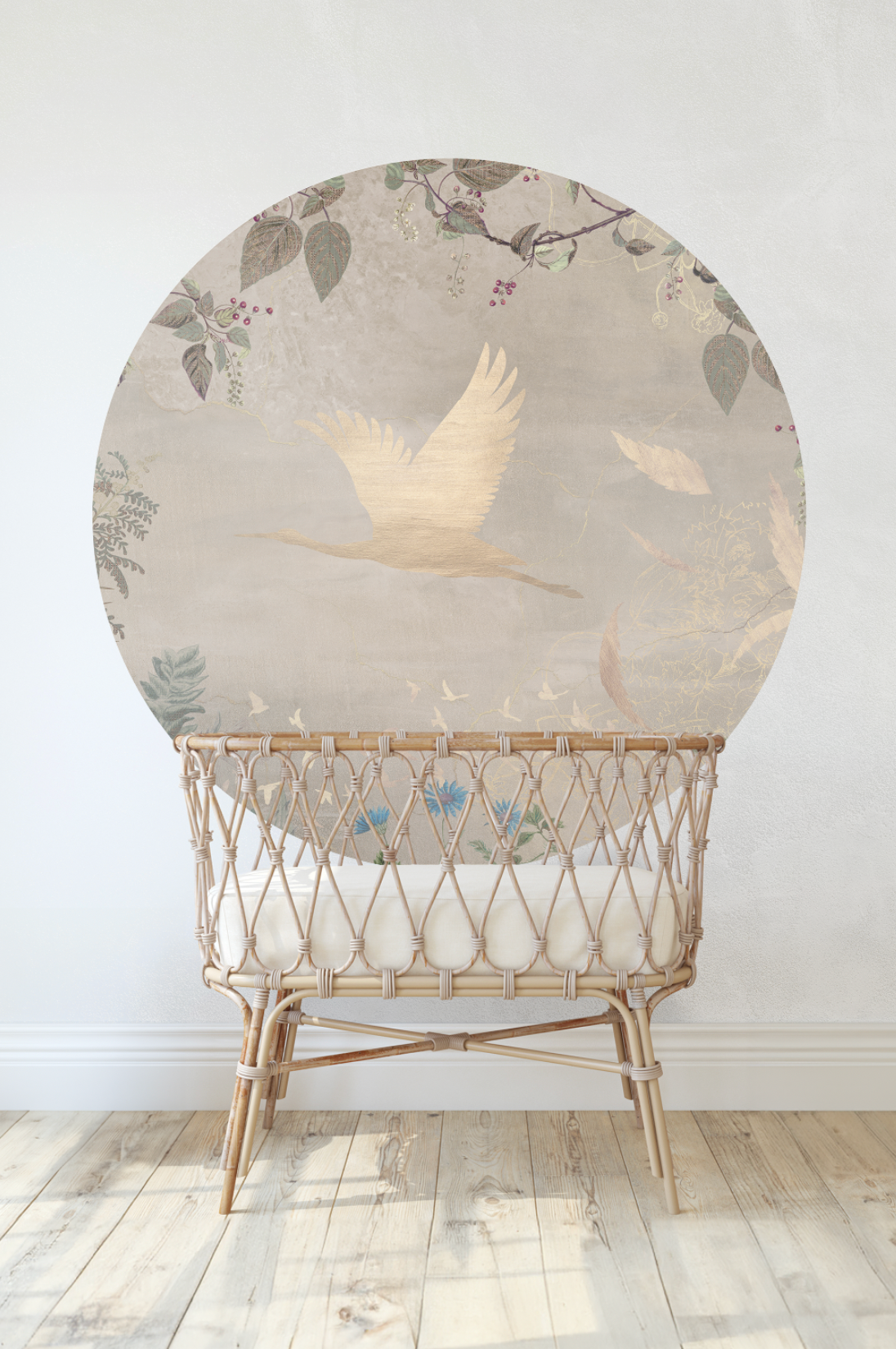Behangcirkel Morning Bird | Beige