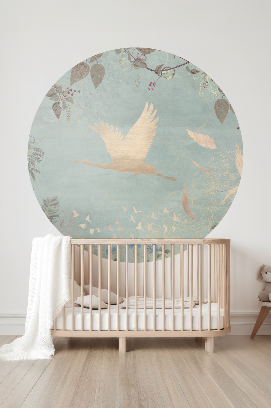 Behangcirkel Morning Bird | Mint