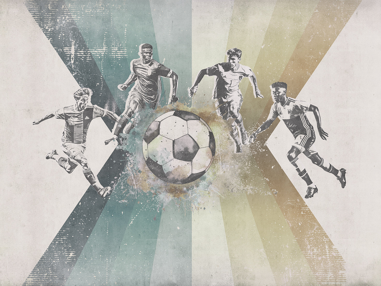 Behang Voetbal | Mannen | Groen