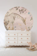 Behangcirkel Giraffe | Roze