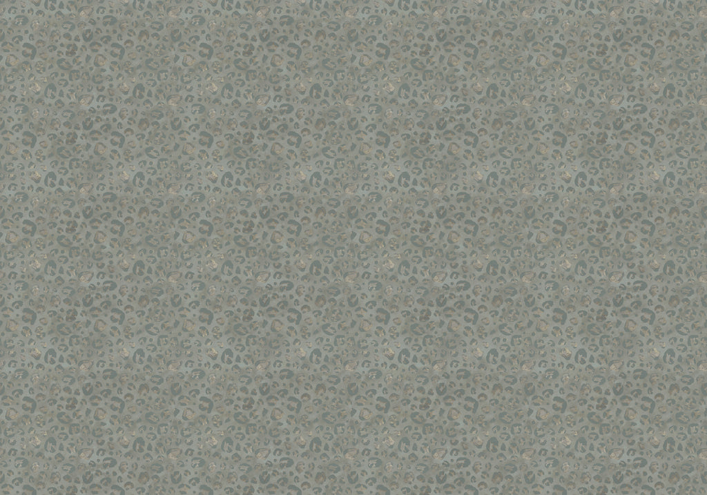 Behang Wild Leopard | Groen