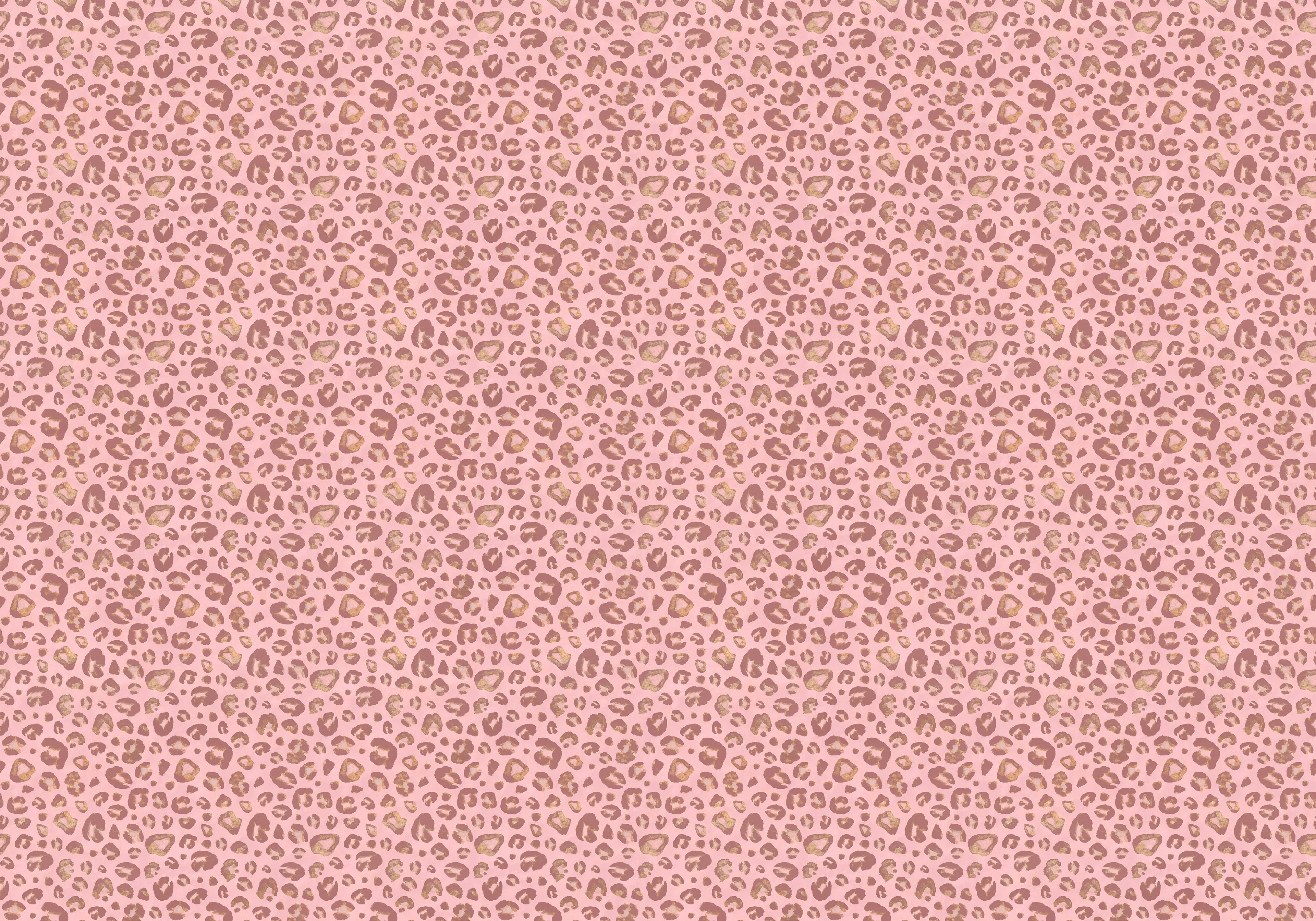 Behang Wild Leopard | Roze