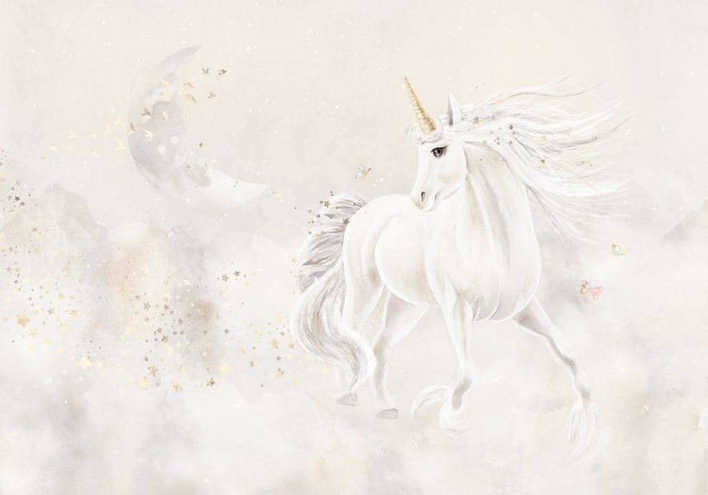 Behang Dreamy Unicorn | Beige