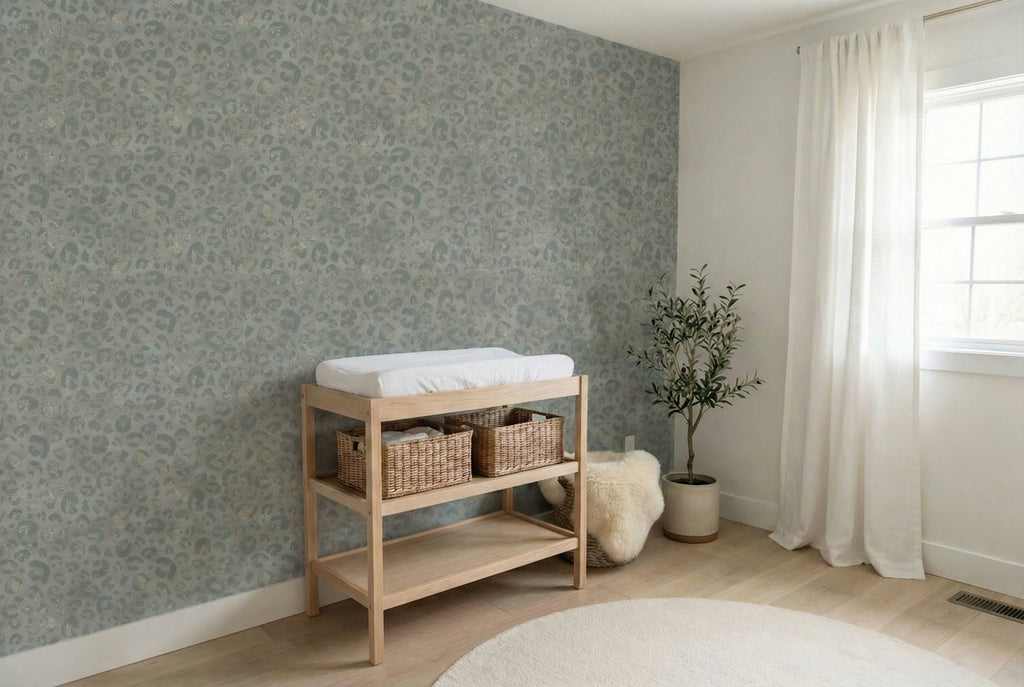 Behang Wild Leopard | Groen