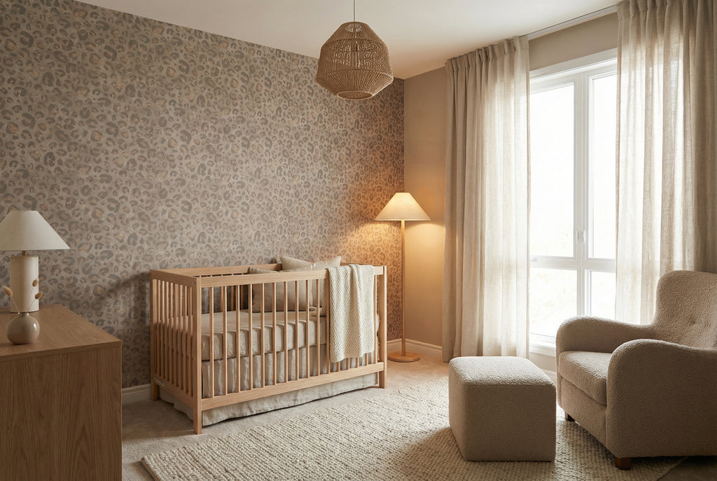 Behang Wild Leopard | Taupe