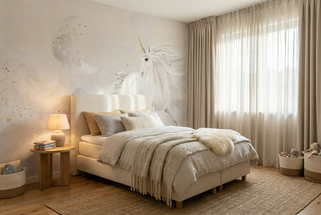 Behang Dreamy Unicorn | Beige