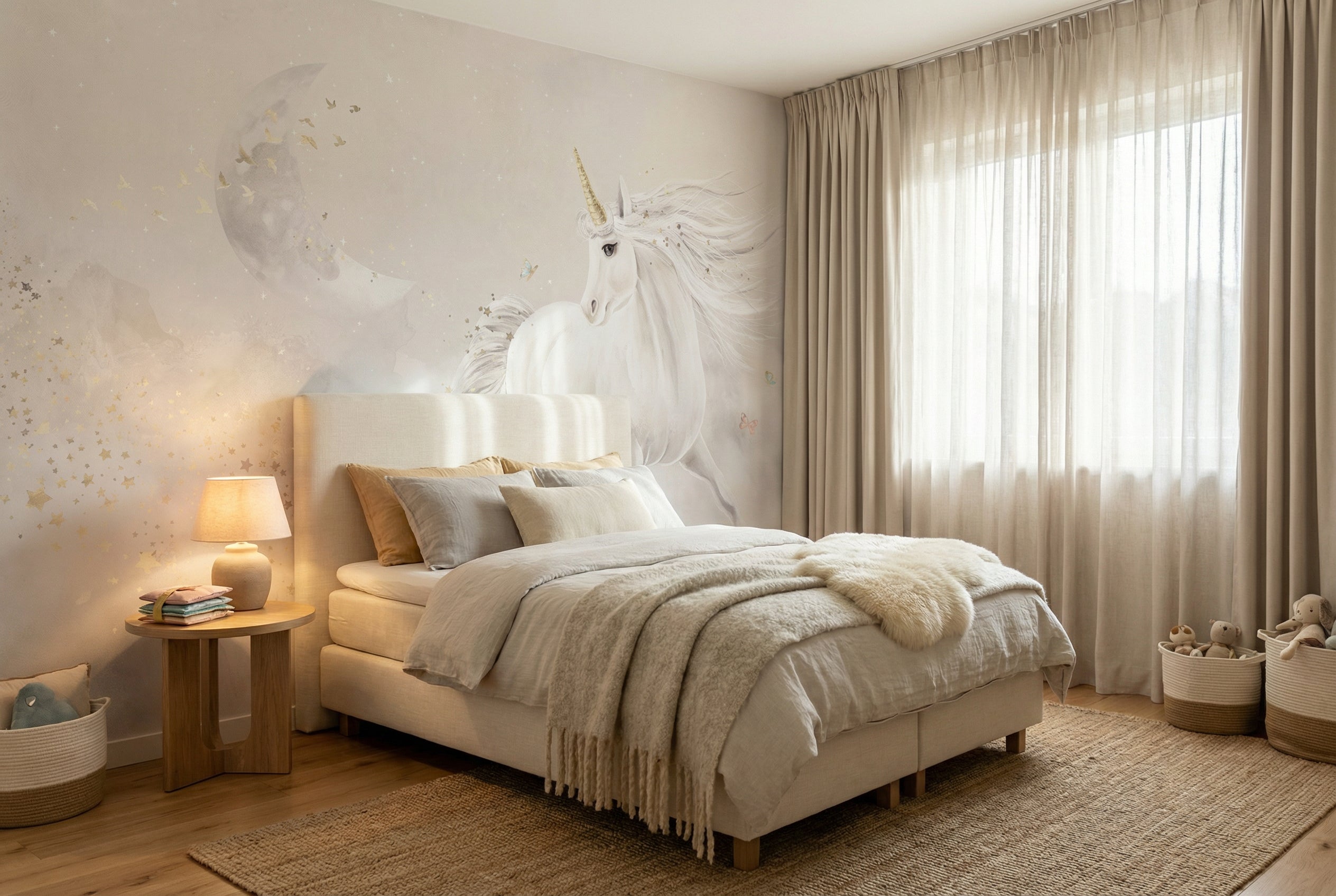 Behang Dreamy Unicorn | Beige