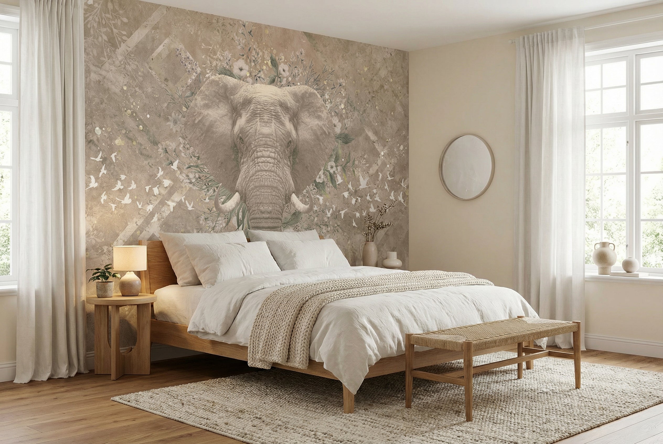Behang Ethnic Elephant