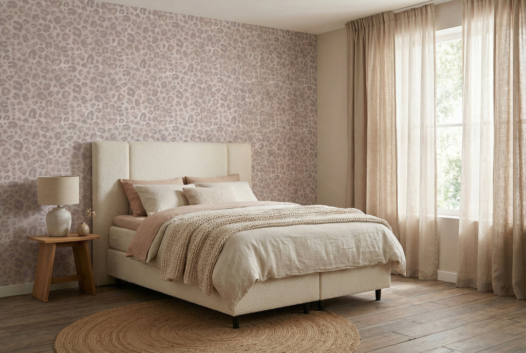 Behang Wild Leopard | Paars