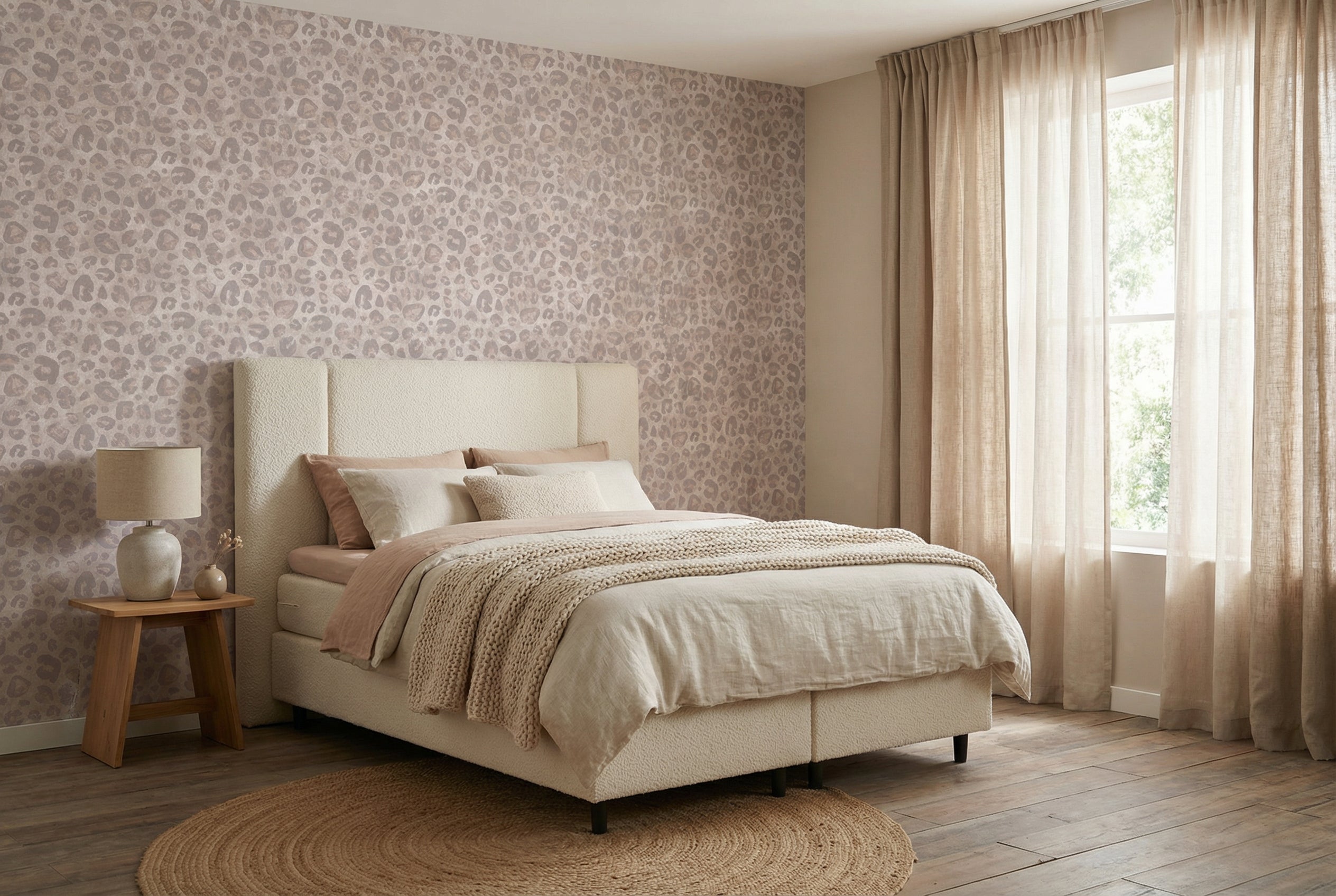Behang Wild Leopard | Paars