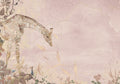 Behang Giraffe | Roze