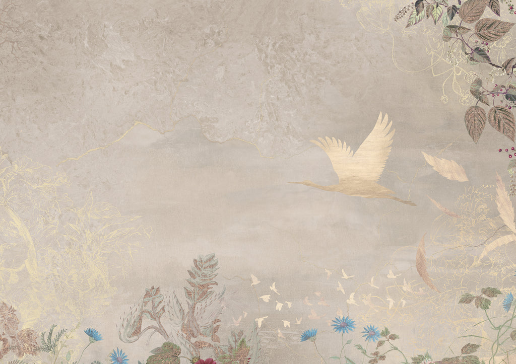 Behang Morning Bird | Beige