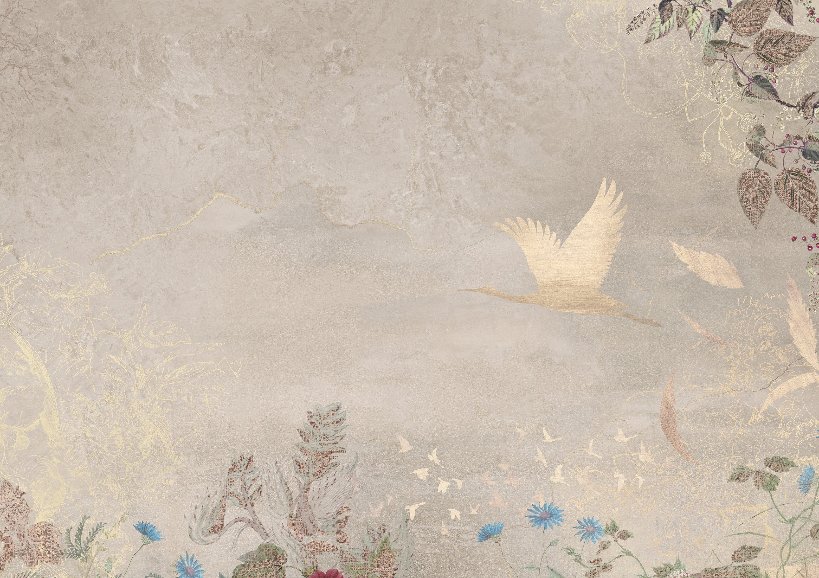Behang Morning Bird | Beige