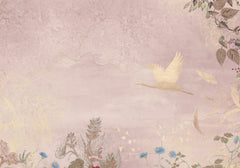 Behang Morning Bird | Roze