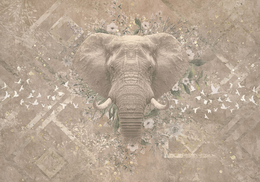 Behang Ethnic Elephant