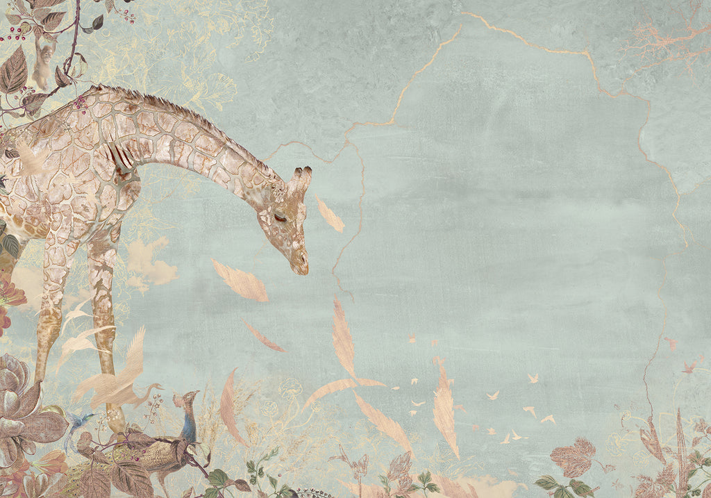 Behang Giraffe | Mint