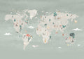 Behang Wereldkaart | Mint