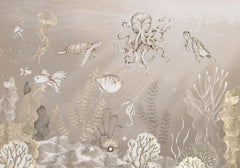 Behang Onderzee | Beige