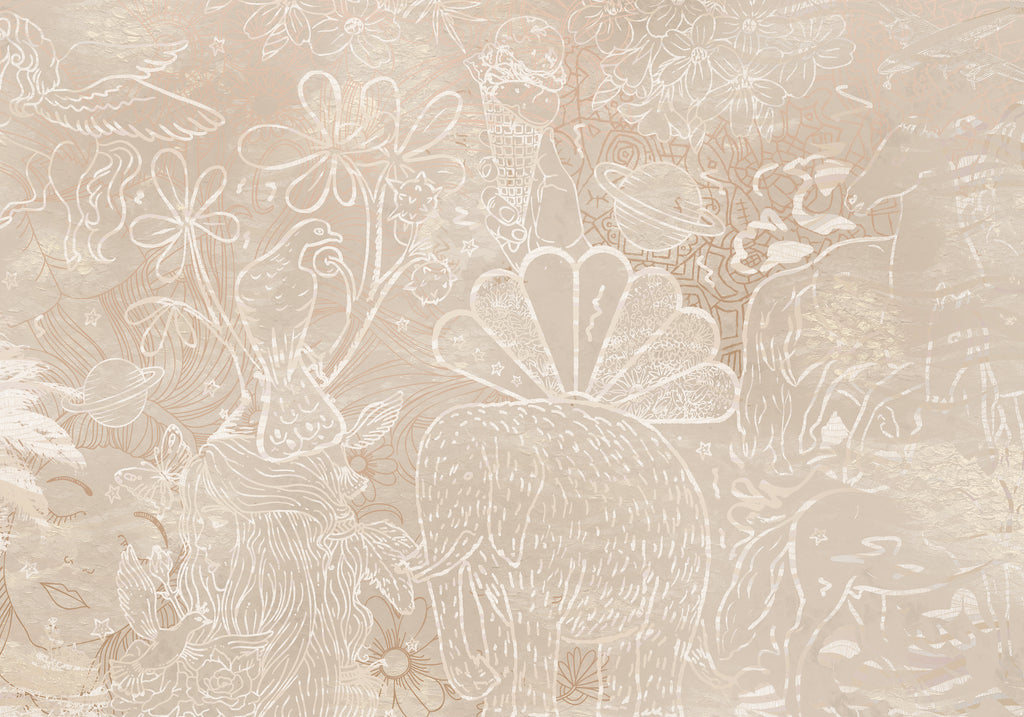 Behang Happy Days | Beige