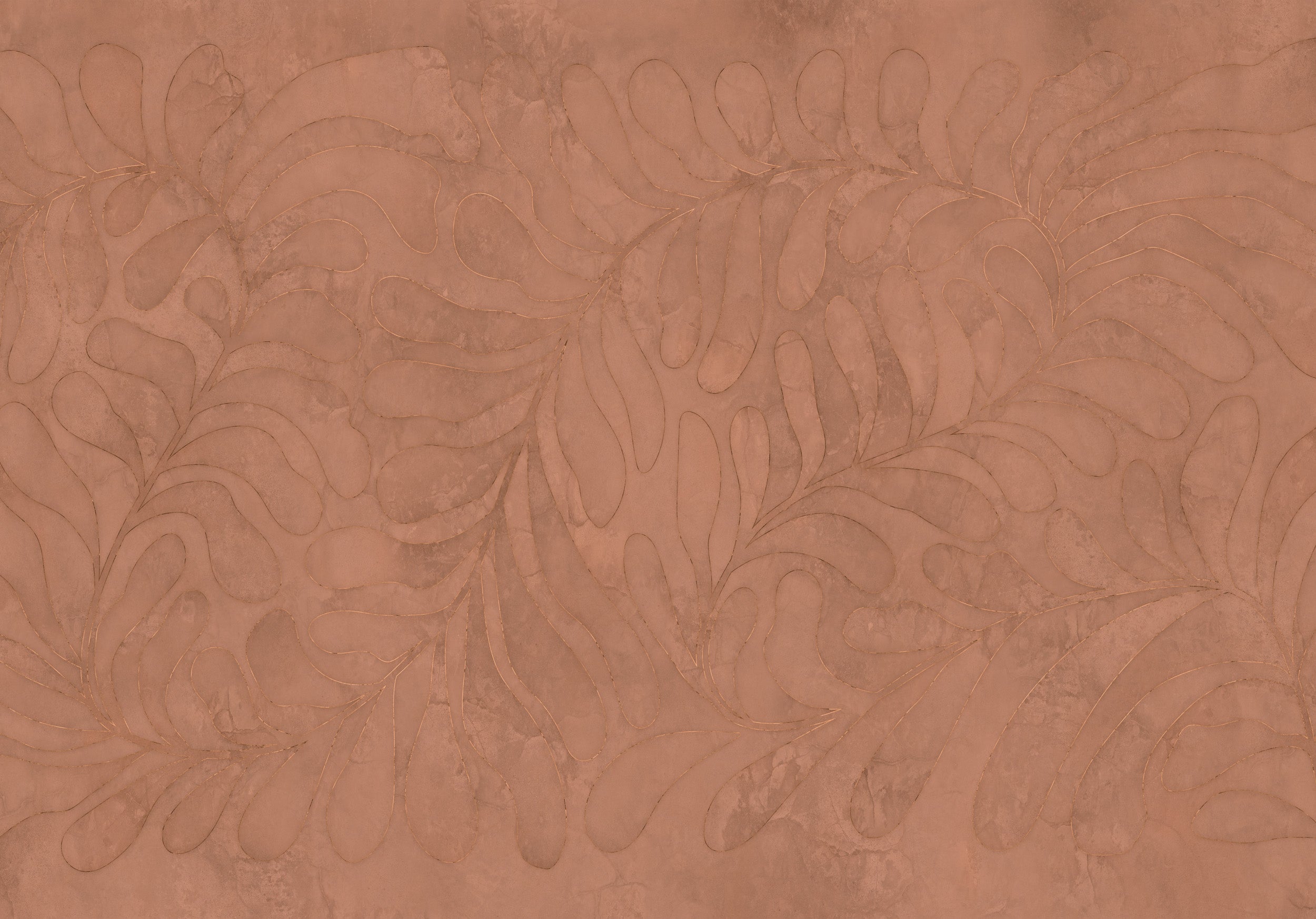 Behang Leaf | Terra