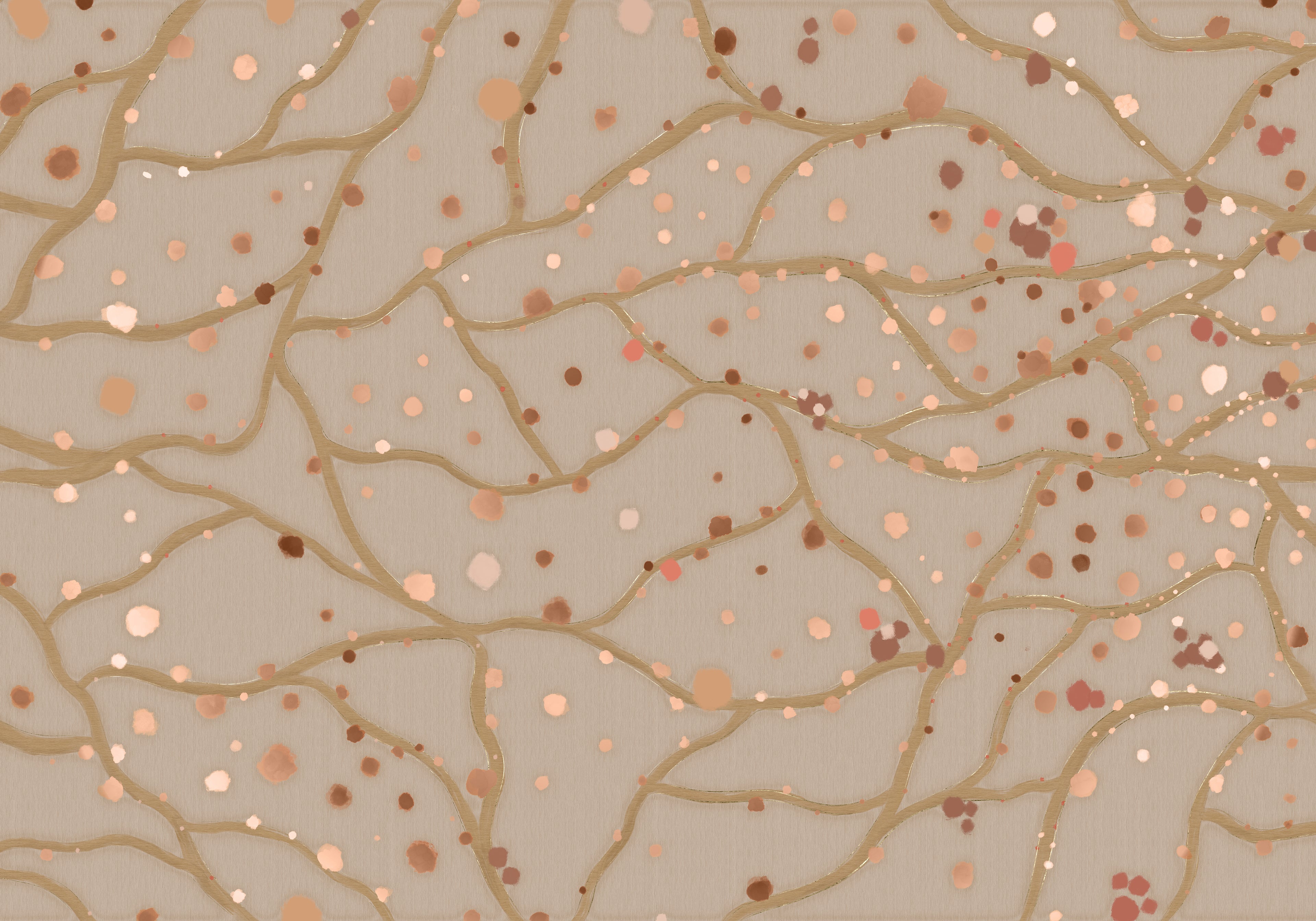 Behang Blush Dots | Clay