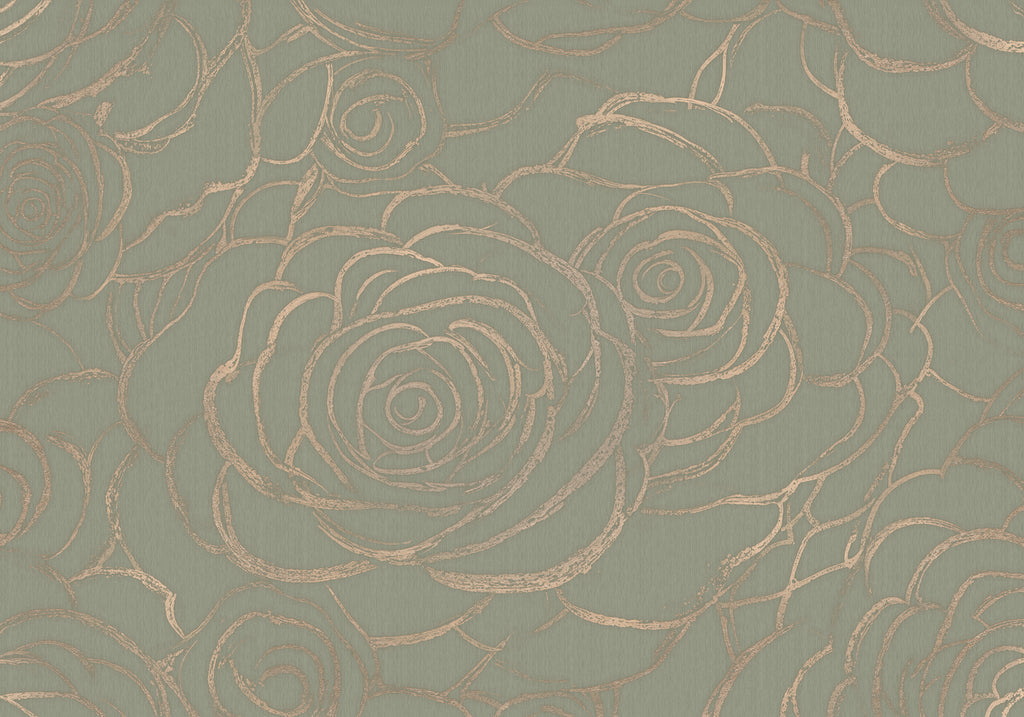 Behang Wild Roses | Mint