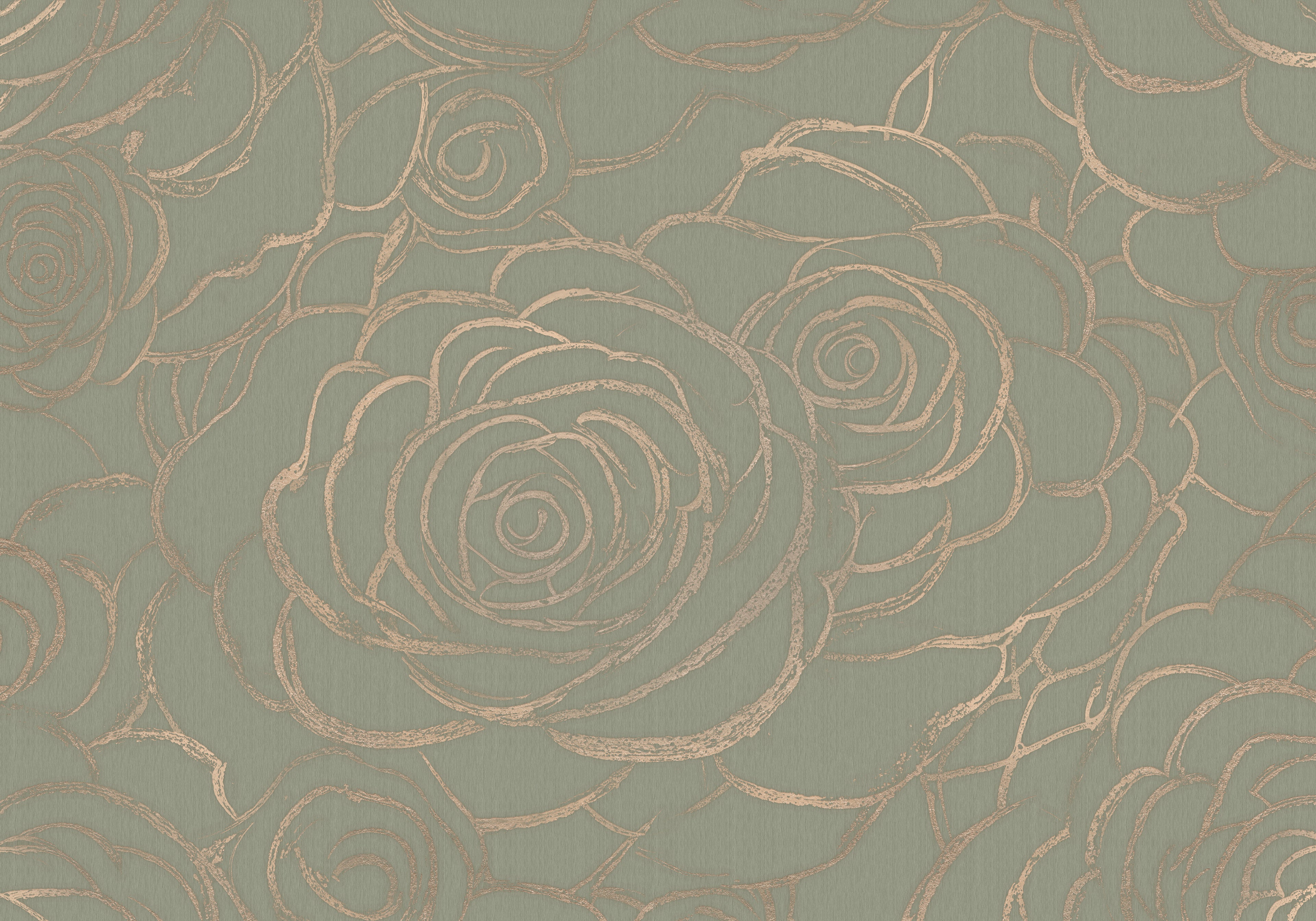 Behang Wild Roses | Mint