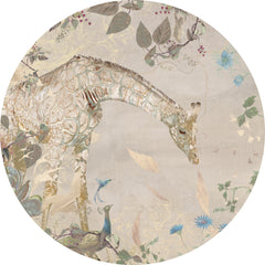 Behangcirkel Giraffe | Beige