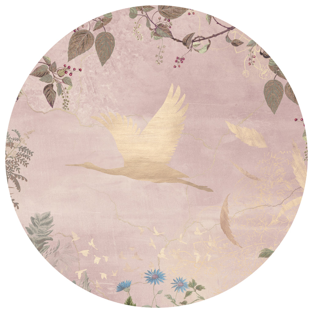 Behangcirkel Morning Bird | Roze