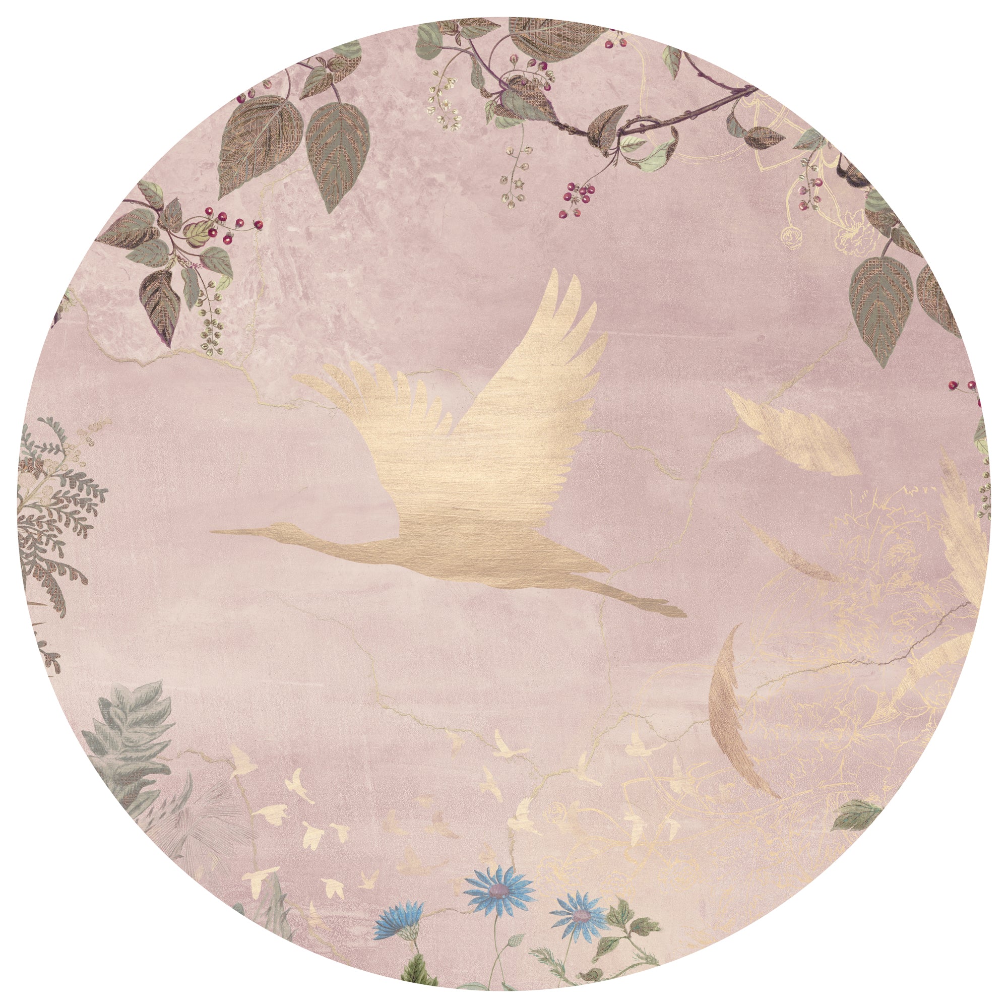 Behangcirkel Morning Bird | Roze