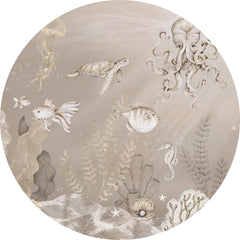 Behangcirkel Onderzee | Beige
