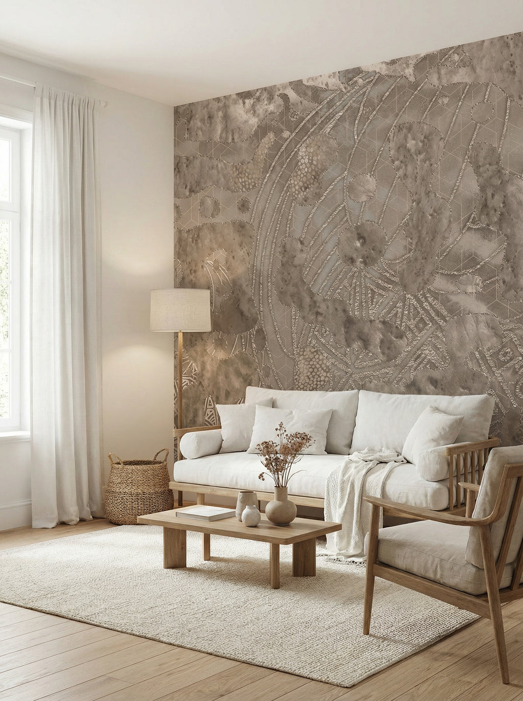 Behang Wanderlust | Lichtbruin