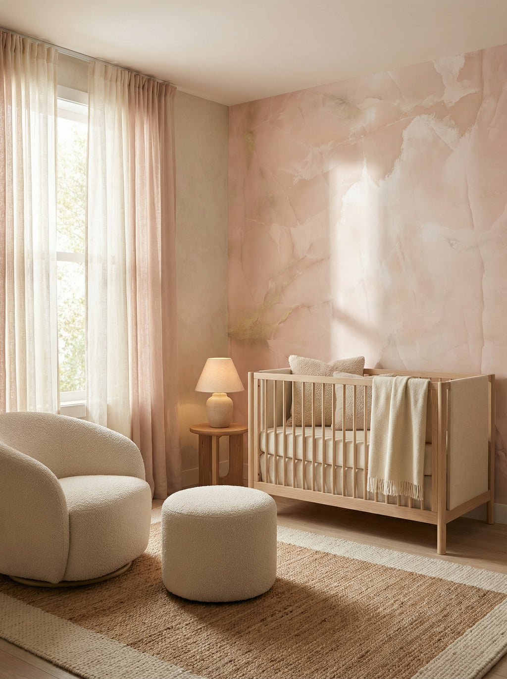 Behang Lola | Roze | Background