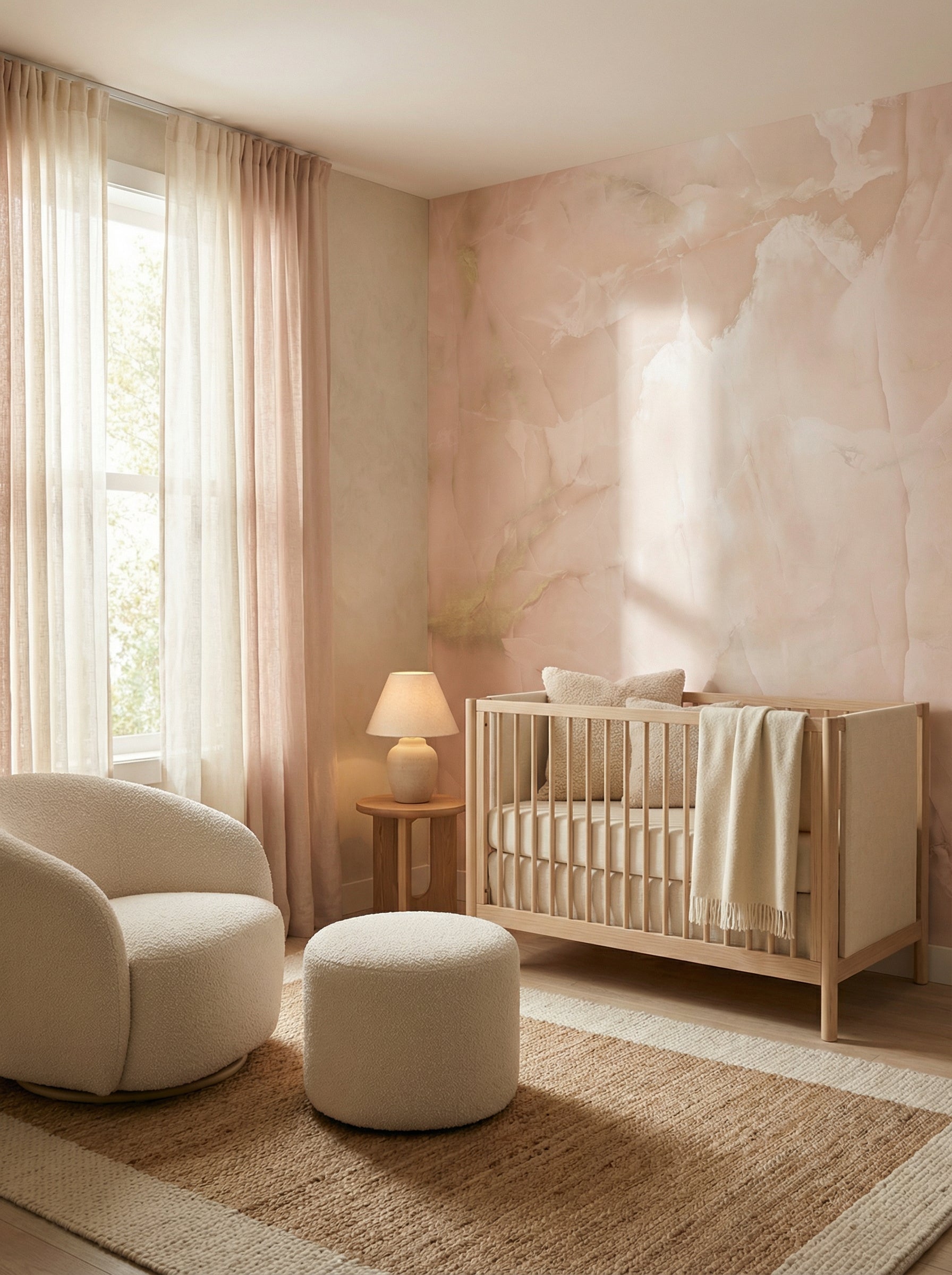 Behang Lola | Roze | Background