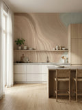Behang Desert Waves | Beige & Mint